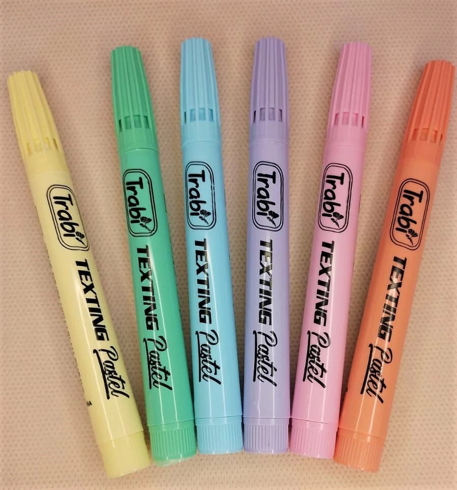 Resaltador TRABI  Texting pastel caja x 6